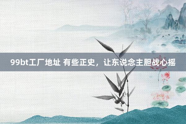 99bt工厂地址 有些正史，让东说念主胆战心摇