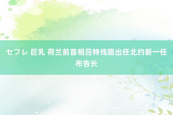 セフレ 巨乳 荷兰前首相吕特线路出任北约新一任布告长
