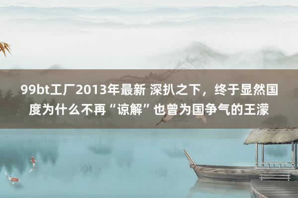 99bt工厂2013年最新 深扒之下，终于显然国度为什么不再“谅解”也曾为国争气的王濛