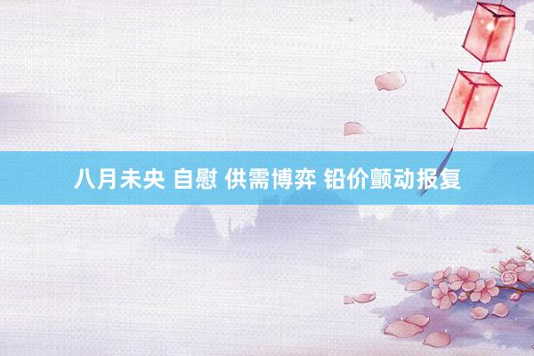 八月未央 自慰 供需博弈 铅价颤动报复