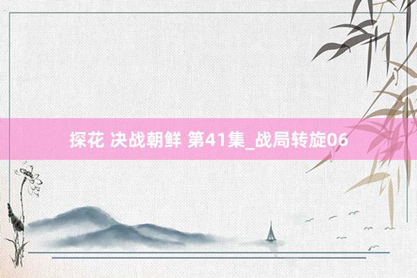 探花 决战朝鲜 第41集_战局转旋06