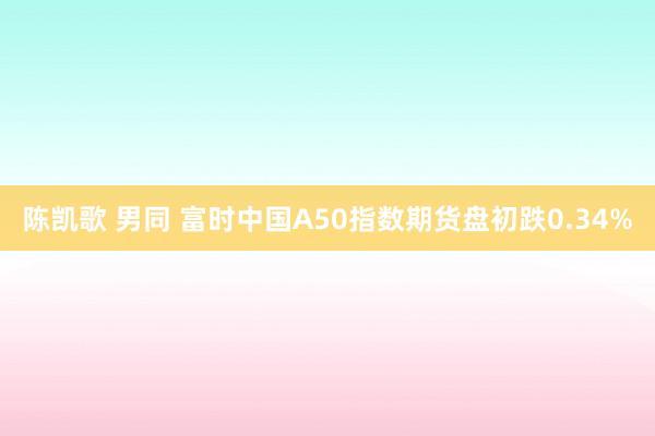 陈凯歌 男同 富时中国A50指数期货盘初跌0.34%