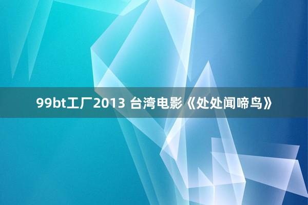 99bt工厂2013 台湾电影《处处闻啼鸟》