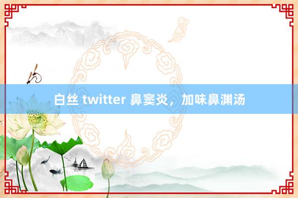 白丝 twitter 鼻窦炎，加味鼻渊汤