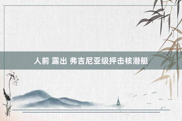 人前 露出 弗吉尼亚级抨击核潜艇