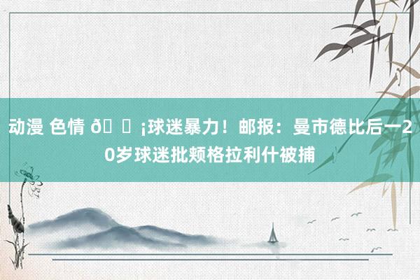 动漫 色情 😡球迷暴力！邮报：曼市德比后一20岁球迷批颊格拉利什被捕