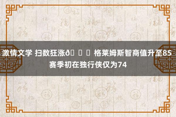 激情文学 扫数狂涨📈格莱姆斯智商值升至85 赛季初在独行侠仅为74