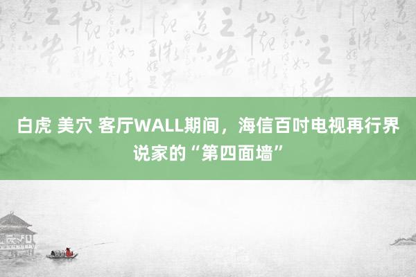 白虎 美穴 客厅WALL期间，海信百吋电视再行界说家的“第四面墙”