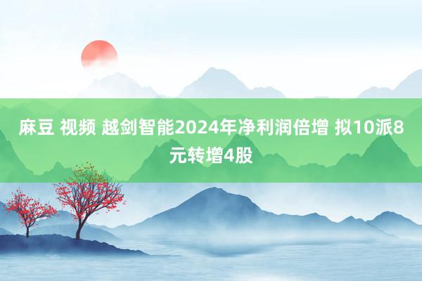 麻豆 视频 越剑智能2024年净利润倍增 拟10派8元转增4股