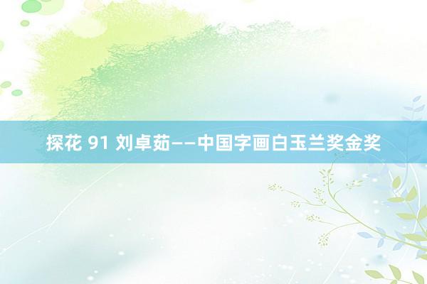 探花 91 刘卓茹——中国字画白玉兰奖金奖