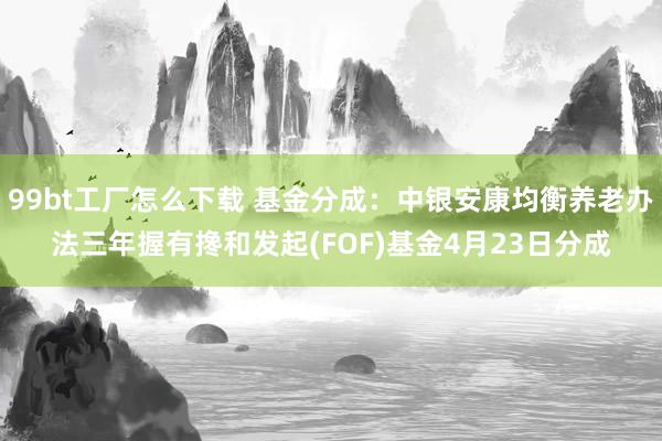 99bt工厂怎么下载 基金分成：中银安康均衡养老办法三年握有搀和发起(FOF)基金4月23日分成