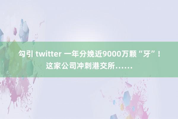 勾引 twitter 一年分娩近9000万颗“牙”！这家公司冲刺港交所……