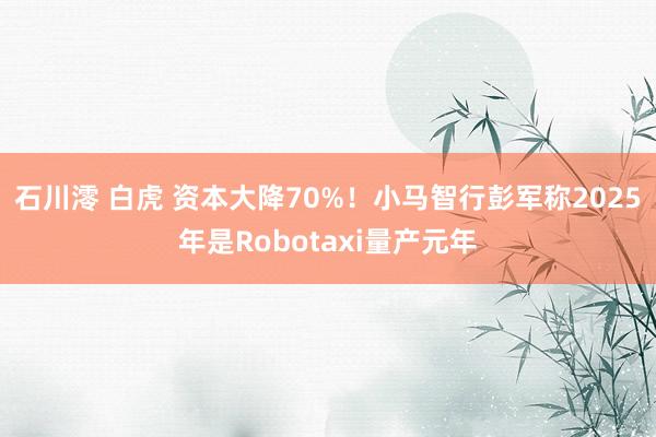 石川澪 白虎 资本大降70%！小马智行彭军称2025年是Robotaxi量产元年