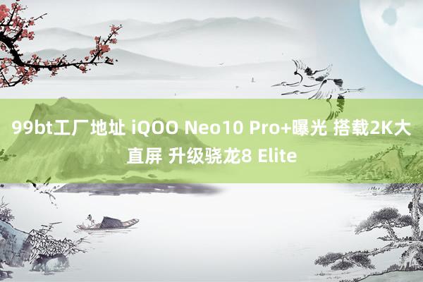 99bt工厂地址 iQOO Neo10 Pro+曝光 搭载2K大直屏 升级骁龙8 Elite